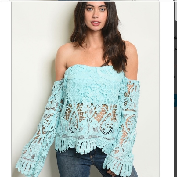The Sang Tops - 24. Baby blue lace blouse